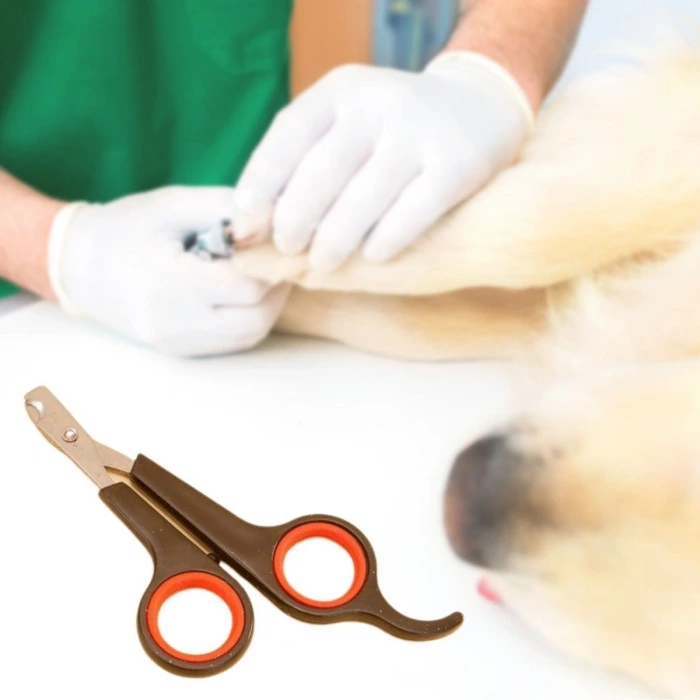 İpek Yıldızı Küçük Çelik Uçlu Kedi Köpek Evcil Hayvan Tırnak Makası Pati Bakım Aleti Ergonomik Kaymaz Sap