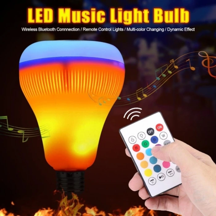 İpek Yıldızı® Kumandalı Bluetooth Hoparlör Ampul LD-37
