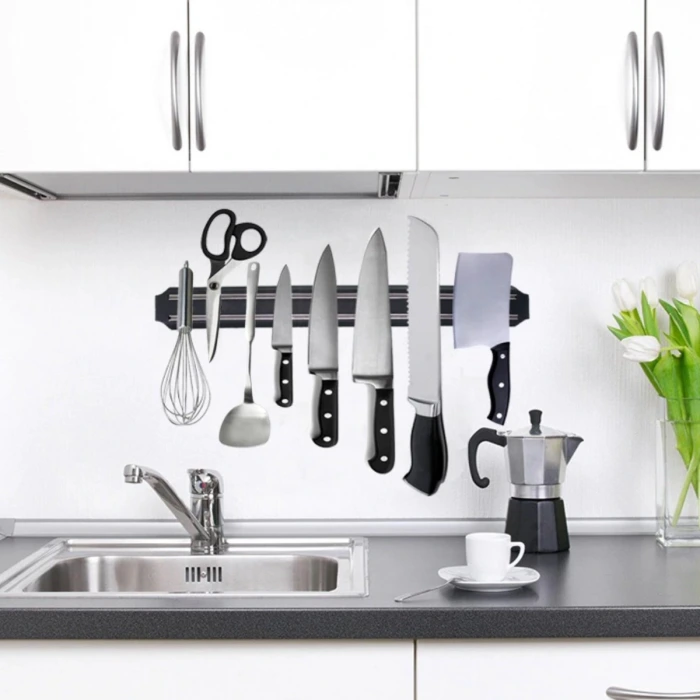 İpek Yıldızı® Mıknatıslı Paslanmaz Duvar Bıçak Askısı Standı 33 Cm  Aparat