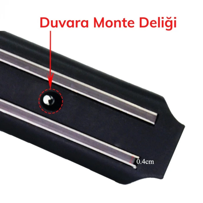 İpek Yıldızı® Mıknatıslı Paslanmaz Duvar Bıçak Askısı Standı 33 Cm  Aparat