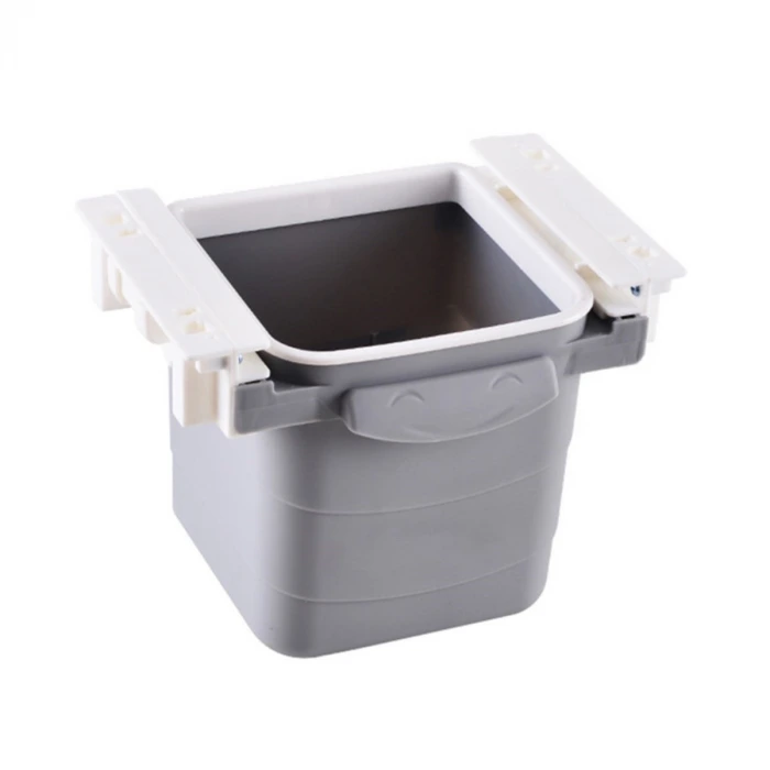 İpek Yıldızı® Mini Masa Çöp Kovası Plastik Tezgah Altı Geri Çekilebilir Yapışkanlı Görünmez Bölme Pratik