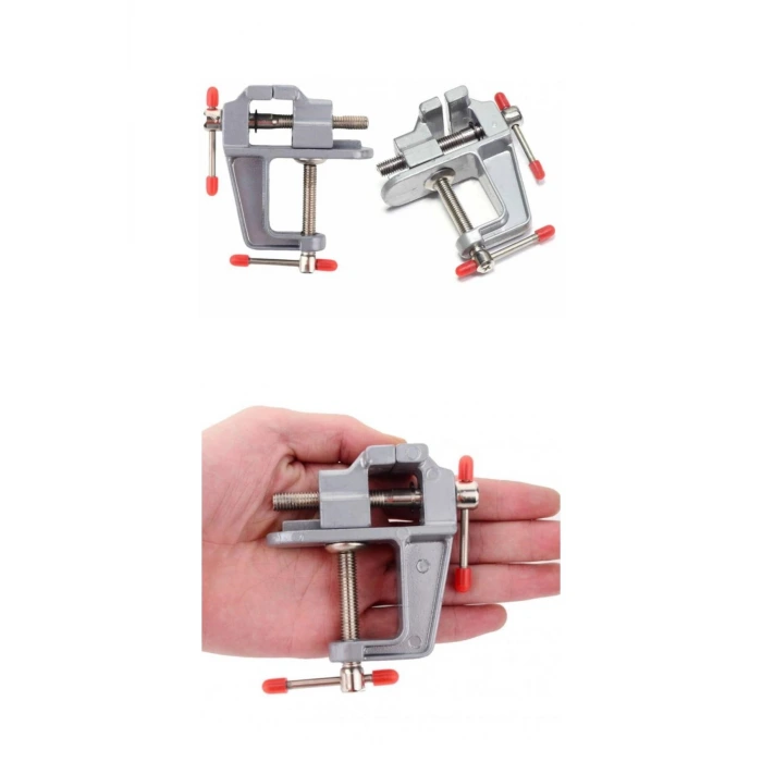İpek Yıldızı® Mini Masa Tezgah Hobi Mengenesi Sabitleme Sıkıştırma Aparat 30mm