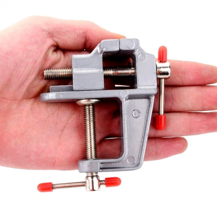 İpek Yıldızı® Mini Masa Tezgah Hobi Mengenesi Sabitleme Sıkıştırma Aparat 30mm
