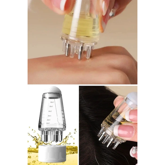 İpek Yıldızı® Mini Saç Derisi ve Cilt Bakım Serum Aplikatörü Saç Serum Şişesi
