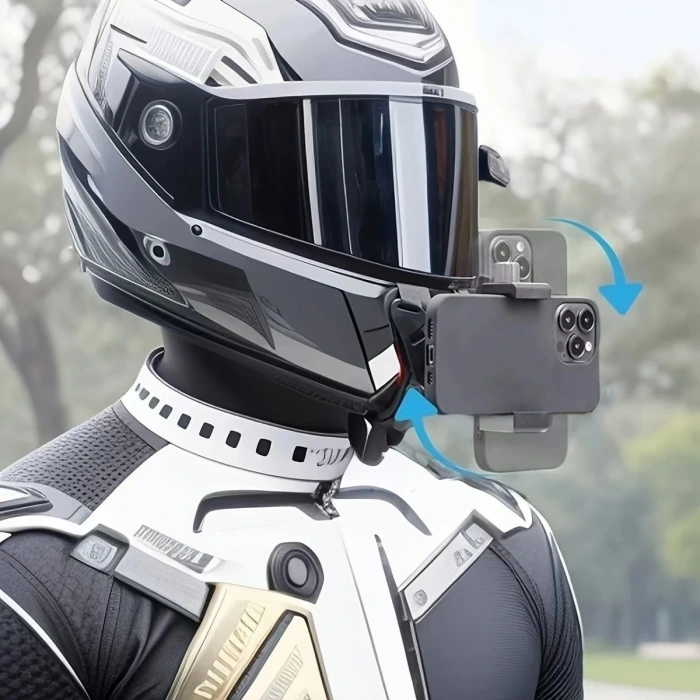 İpek Yıldızı® Motorsiklet Kask Önü Takılan Telefon Tutucu Aksiyon Kamerası Takılabilen Aparat