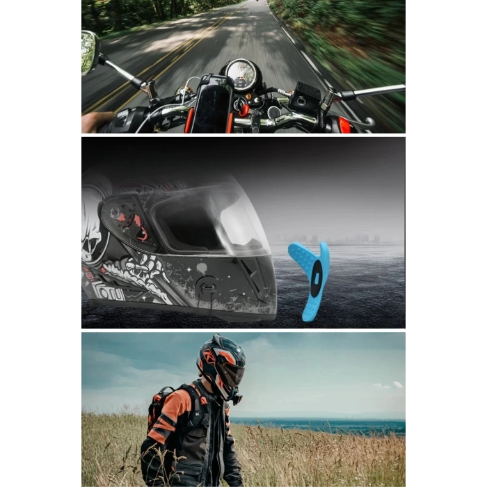 İpek Yıldızı® Motorsiklet Kask Önü Takılan Telefon Tutucu Aksiyon Kamerası Takılabilen Aparat