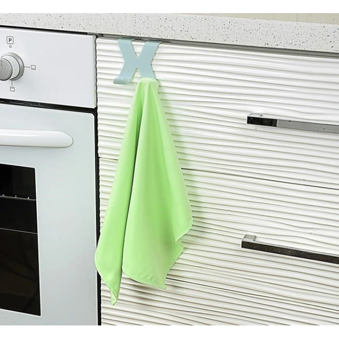 İpek Yıldızı® Mutfak Banyo Dolap Kapağına Takılan Meta Havlu Askılığı Aparatı