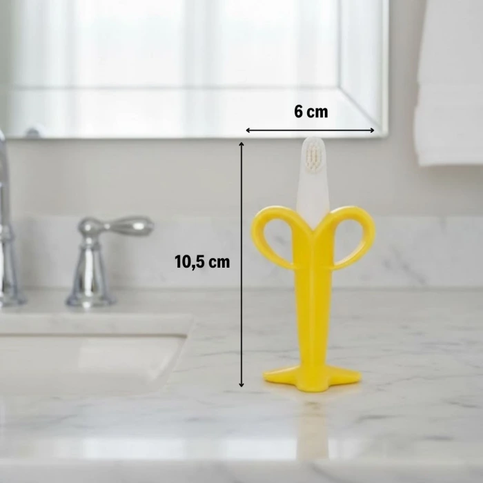 İpek Yıldızı® Muz Şekilli Diş Kaşıma Aparatı – Bebekler İçin Silikon Diş Kaşıyıcı, Diş Çıkarma Oyuncağı