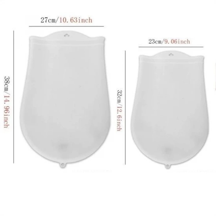 İpek Yıldızı® Orta Hamur Torbası Silikon Şeffaf Hamur Yoğurma Torbası Ekmek Makarna Mantı Hamuru Kolay Yo