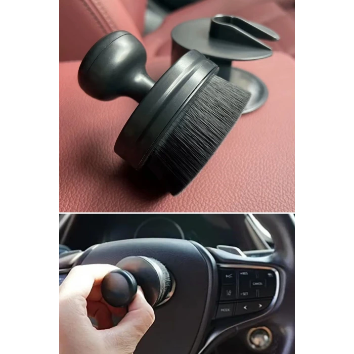 İpek Yıldızı® Oto Detay Temizlik Fırçası Yumuşak Tüylü Kapaklı Temizlik Fırçası