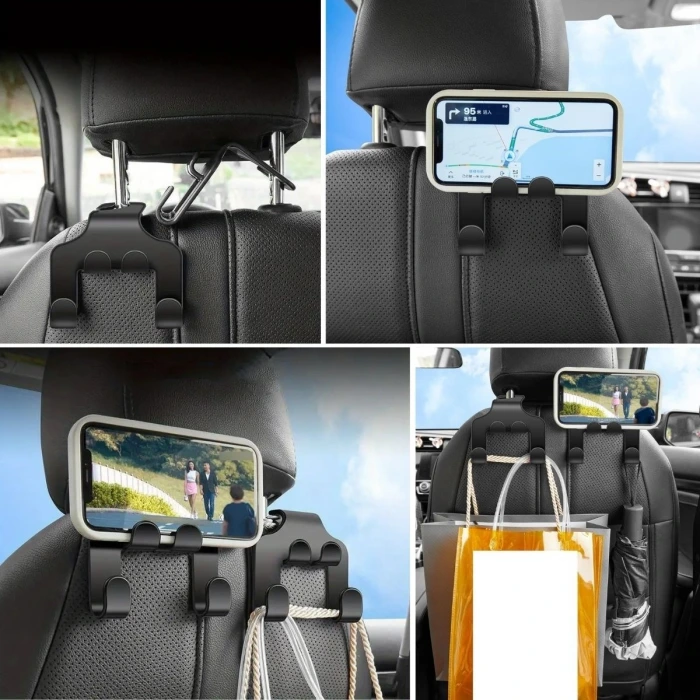 İpek Yıldızı® Oto Koltuk Arkası Düzenleyici Organizer Askılıklı Telefon,Tablet Tutucu