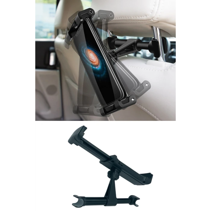 İpek Yıldızı® Oto Koltuk Arkası Telefon Tablet Tutucu Ayarlanabilir 360 Derece Dönebilen Pratik Stand