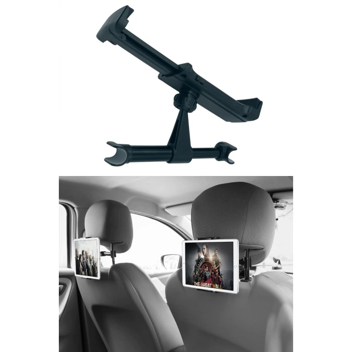İpek Yıldızı® Oto Koltuk Arkası Telefon Tablet Tutucu Ayarlanabilir 360 Derece Dönebilen Pratik Stand