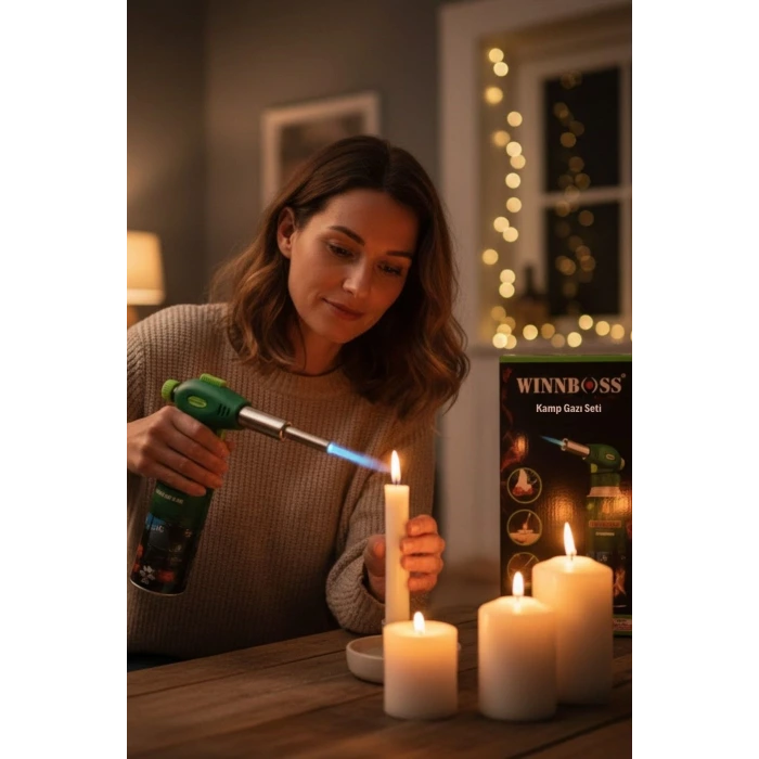 İpek Yıldızı® Outdoor Kamp, Piknik ve Tamir İşleri İçin Kamp Gazı Seti – Taşınabilir Pürmüz Alev Tabancası ve Yüksek Performanslı Gaz Kartuşu