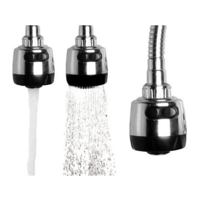 İpek Yıldızı® Oynar Başlıklı 2 Fonksiyonlu Spiral Musluk Başlığı Mutfak Hortumu