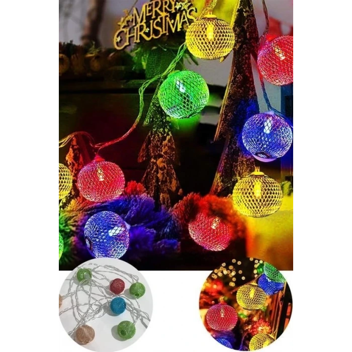 İpek Yıldızı® Parti ve Özel Gün Dekorasyonu Top Led Kandil Şeklinde Aydınlatma