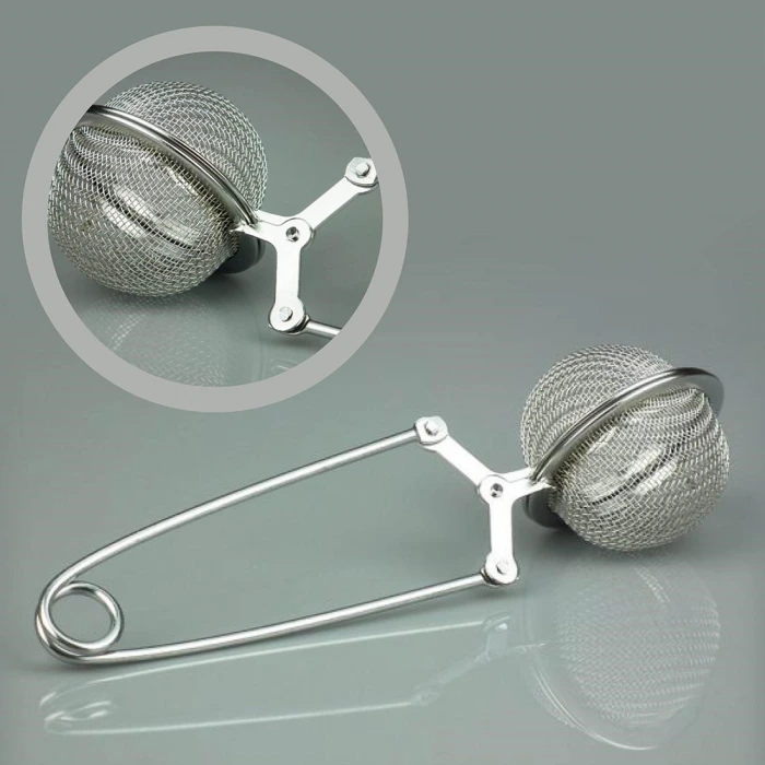 İpek Yıldızı® Paslanmaz Metal Pratik Kolay Bitki Çayı Demleme Süzgeci Aparatı