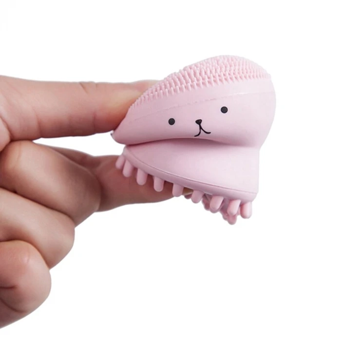 İpek Yıldızı® Peeling Etkili Mini El Yüz Cilt Temizleme Fırçası Silikon Temizlenmesi Kolay  Siyah Nokta Gi