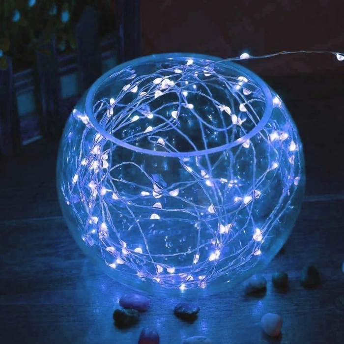 İpek Yıldızı® Pilli 5 metre Dekoratif Peri Led Beyaz Aydınlatma Süsleme Lambası