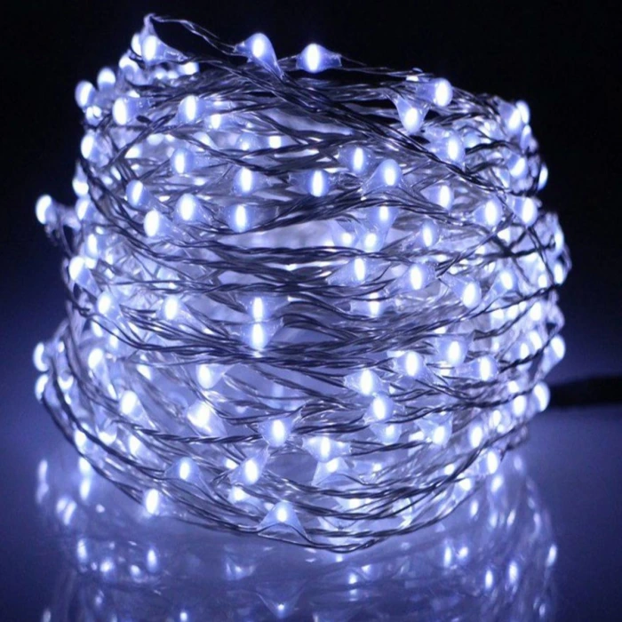 İpek Yıldızı® Pilli Dekoratif Peri Led Işık 10 Metre Beyaz Parti Aydınlatma