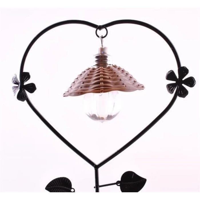 İpek Yıldızı® Pilli Işıklı Romantik Çift Tema Büyük Boy Dekoratif Ahşap Biblo