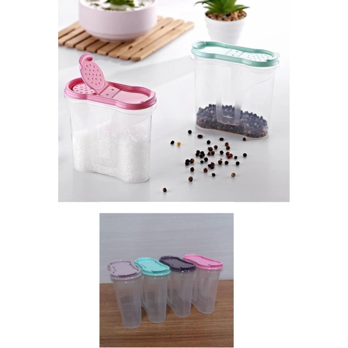İpek Yıldızı® Plastik Kapaklı Majör Baharatlık Baharat Saklama Kutusu Kabı