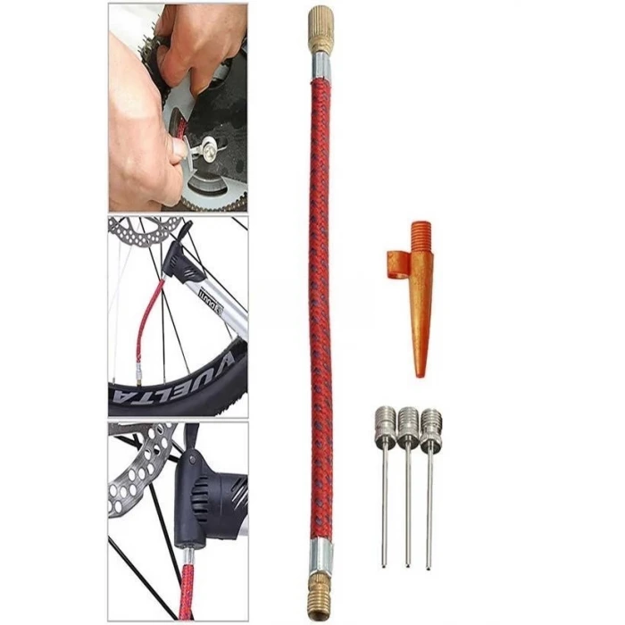 İpek Yıldızı® Pompa İğne Başlık Seti Top Bisiklet Lastiği Şişirme İğneleri