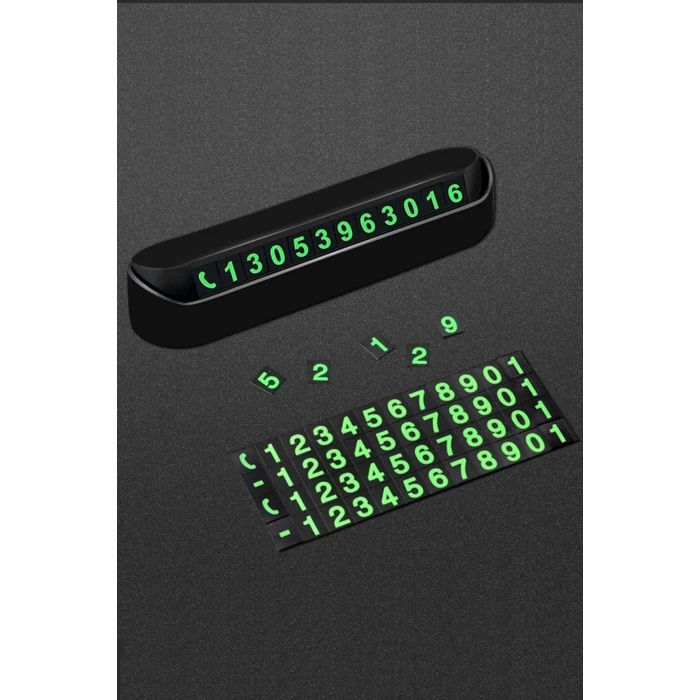 İpek Yıldızı® Pratik Fosforlu Telefon Numarası Yamzak İçin Araç İçi Oto Numaratör Numaralık