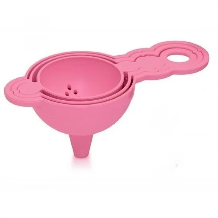 İpek Yıldızı® Pratik Yumurta Süzgeci Mini Süzgeç Huni Seti Hepsi Bir Arada