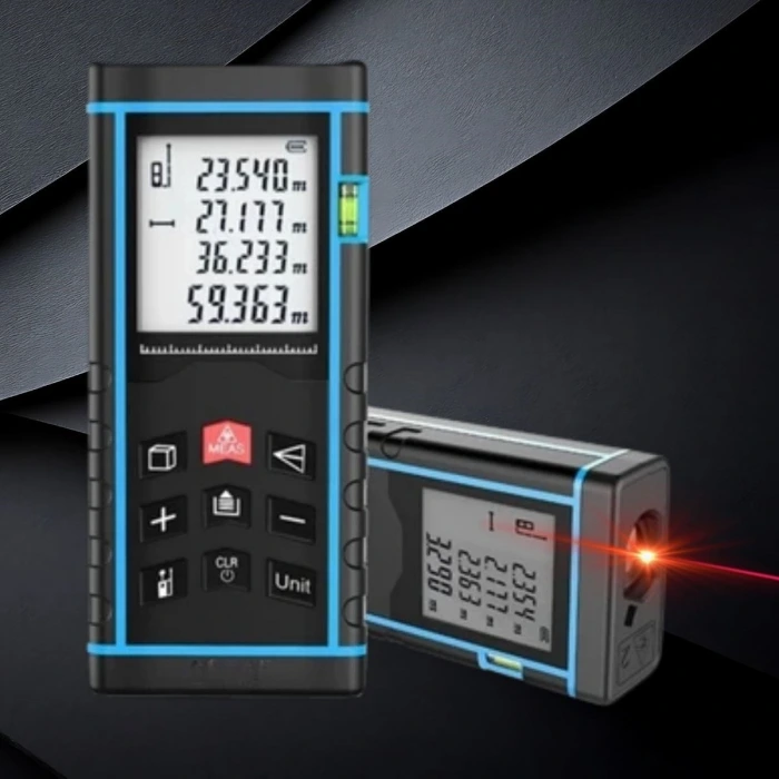 İpek Yıldızı® Profesyonel 40 Metre Dijital Lazer Metre Ölçüm Cihazı-LCD Ekranlı,Su Terazili,Pisagor Ölçüm Fonksiyonlu,20 Kayıt Hafızalı,Hassas Lazer Ö