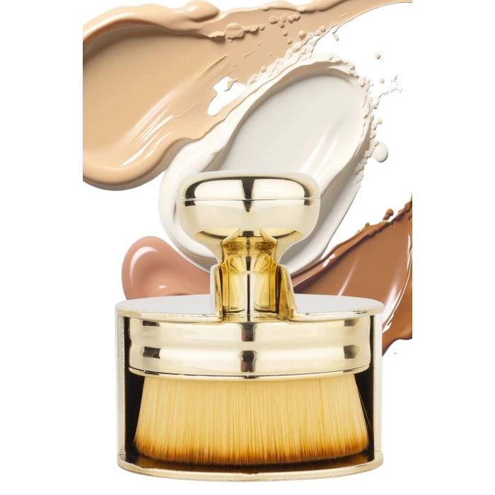 İpek Yıldızı® Profesyonel Geniş Pratik Tutma Saplı Gold Büyük Fondöten Yayma Fırçası