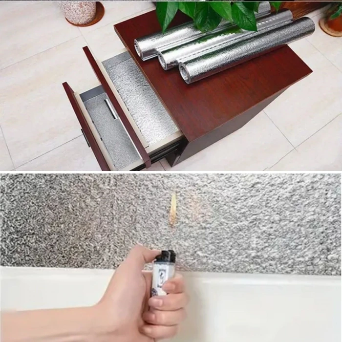 İpek Yıldızı® Rulo Gümüş Alüminyum Folyo Duvar Kağıdı, Kendinden Yapışkanlı Raf İçi, Su Geçirmez Folyo  2 mt x 60 cm