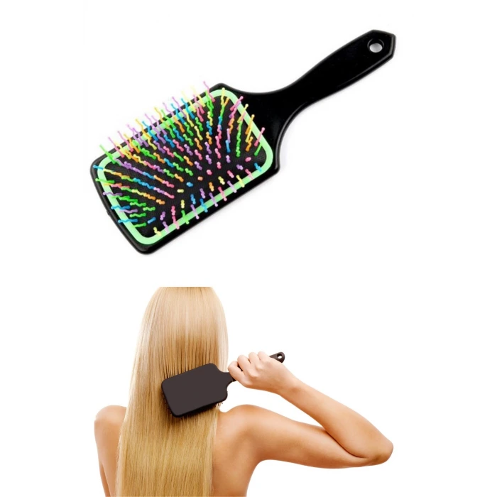 İpek Yıldızı® Saç Açıcı Pratik Renkli Uçlu Plastik Saç Fırçası Tarağı Ergonomik Tarak