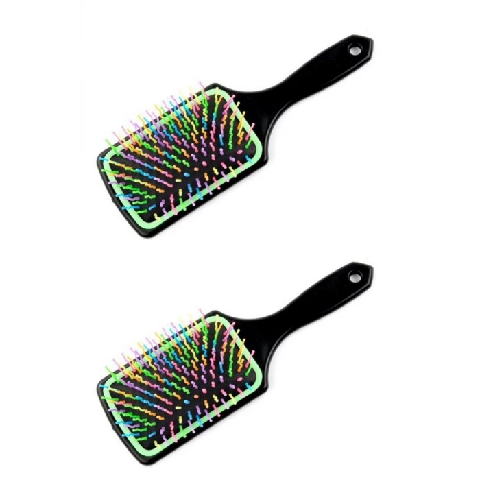 İpek Yıldızı® Saç Açıcı Pratik Renkli Uçlu Plastik Saç Fırçası Tarağı Ergonomik Tarak