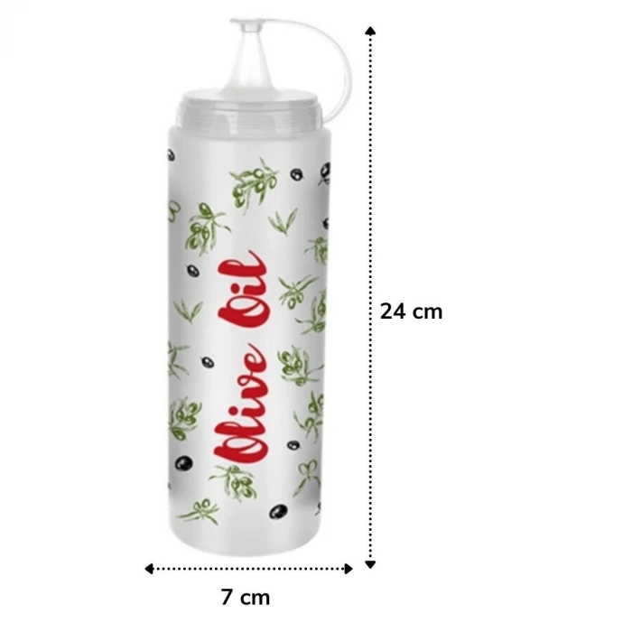 İpek Yıldızı® Şeffaf Kapaklı Sızdırmaz Yağlık Sosluk Şişesi Plastik Yağdanlık Master Chef AP-9471