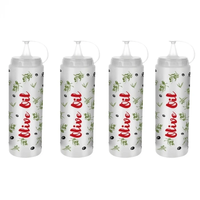 İpek Yıldızı® Şeffaf Kapaklı Sızdırmaz Yağlık Sosluk Şişesi Plastik Yağdanlık Master Chef AP-9471