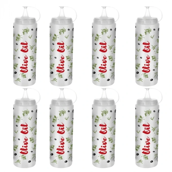 İpek Yıldızı® Şeffaf Kapaklı Sızdırmaz Yağlık Sosluk Şişesi Plastik Yağdanlık Master Chef AP-9471