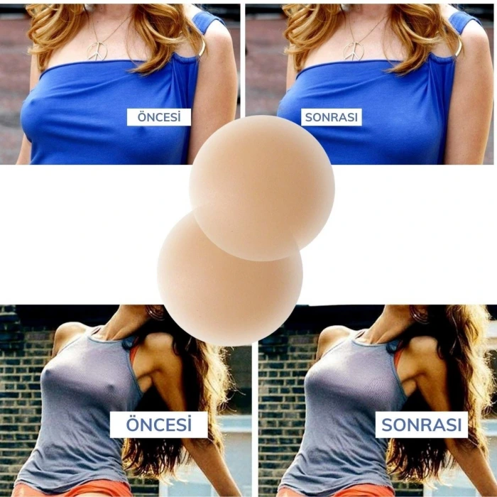 İpek Yıldızı® Silikon Göğüs Ucu Kapatıcı Gizleyici Bant Aparat  Nipple Pad