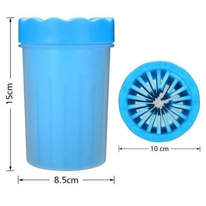 İpek Yıldızı® Silikon Jel Fırçalı Kedi Köpek Pati Ayak Temizleme Kovası Büyük