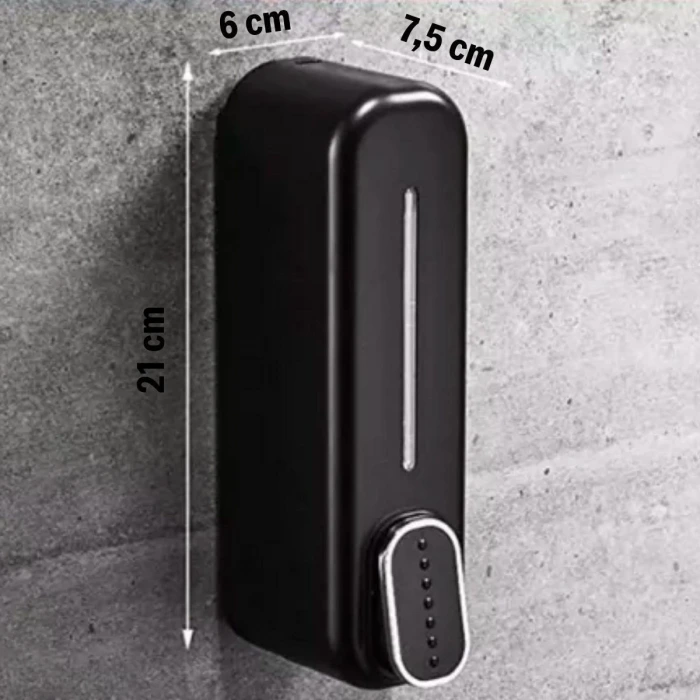 İpek Yıldızı ® Siyah Duvara Monte Sıvı Sabunluk Dispenser 300 ml