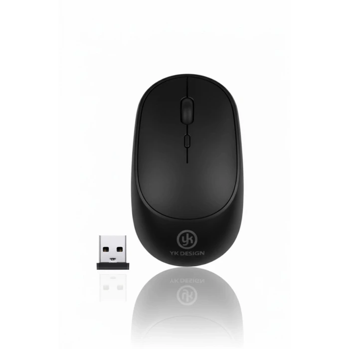İpek Yıldızı® Siyah Renkli Ergonomik Sessiz Kablosuz Mouse – USB Alıcılı, Ofis ve Oyun İçin Konforlu Bilgisayar Faresi MS6310