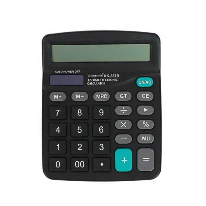 İpek Yıldızı® Standart Fonksiyonlu 12 Haneli LCD Geniş  Ekran,Pill Masaüstü Hesap Makinesi