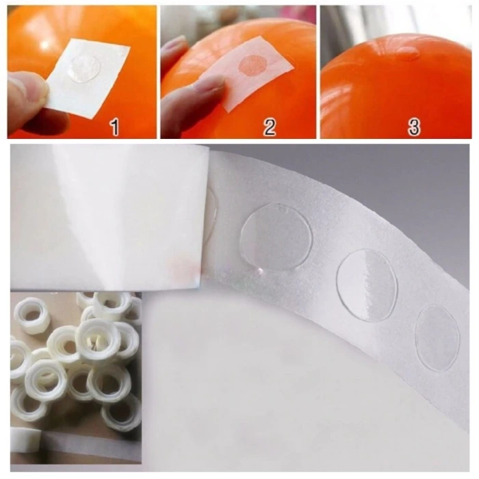 İpek Yıldızı® Sticker Damla Model Çift Taraflı Yapışkan Balon Yapıştırıcısı