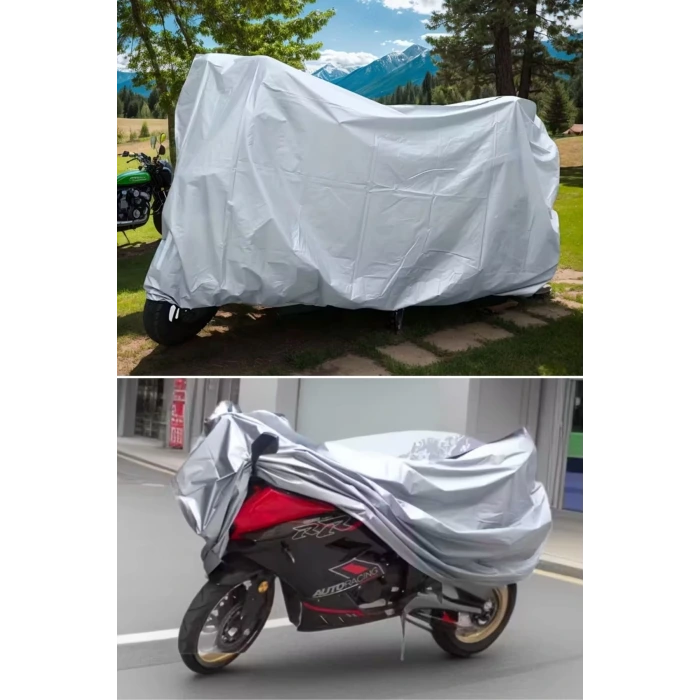 İpek Yıldızı® Su Geçirmez Yağmur,Kar,Dolu Koruyucu Motorsiklet Brandası - Örtüsü