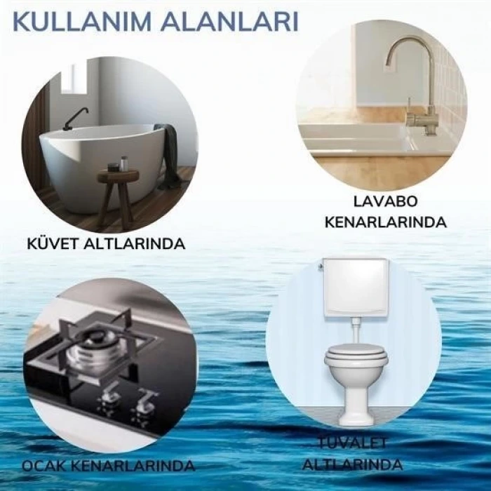 İpek Yıldızı® Su Sızdırmaz  Banyo Mutfak Lavabo Küvet İzolasyon Şerit Bant