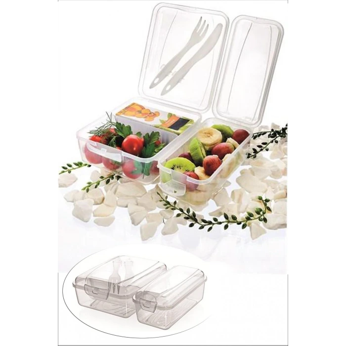 İpek Yıldızı® Takeaway Ergonomik Asorti Çatal Bıçaklı Pratik Yoğurt Saklama Kabı