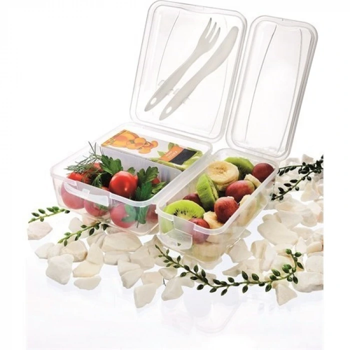 İpek Yıldızı® Takeaway Ergonomik Asorti Çatal Bıçaklı Pratik Yoğurt Saklama Kabı