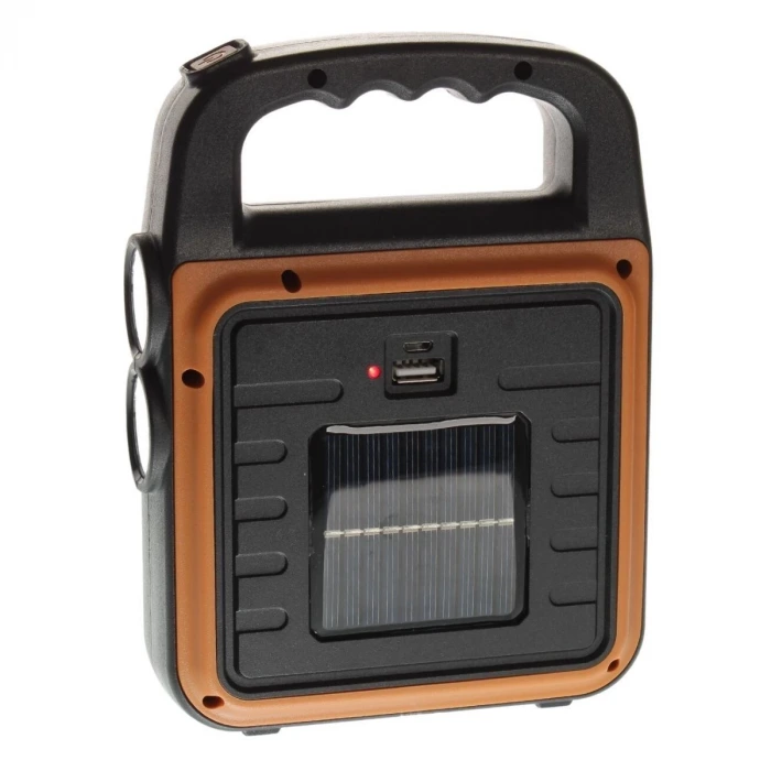 İpek Yıldızı® Taşınabilir 4 Farklı Fonksiyonlu Güneş Enerjili ve USB ile Şarj Olabilen Portatif Led Işıldak HS-8020