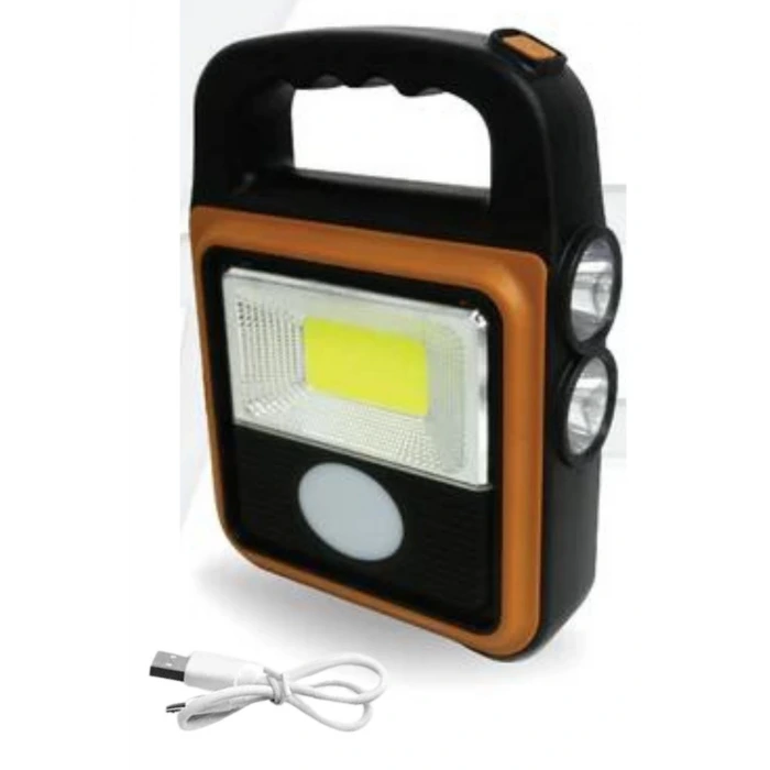 İpek Yıldızı® Taşınabilir 4 Farklı Fonksiyonlu Güneş Enerjili ve USB ile Şarj Olabilen Portatif Led Işıldak HS-8020