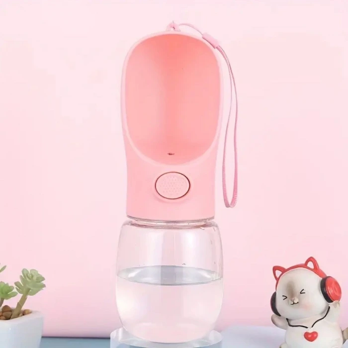 İpek Yıldızı® Taşınabilir Butonlu 350 ml Evcil Hayvan Suluğu